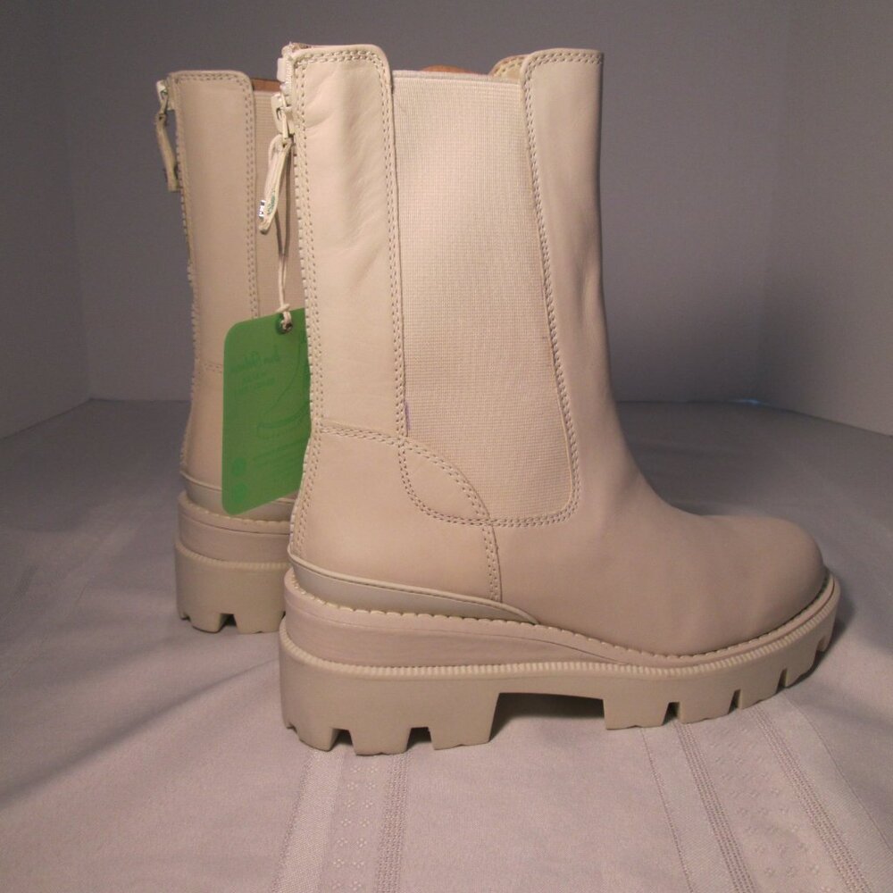 Sam Edelman Genia Chelsea Boots Ivory Leather Sz 6 - Picture 6 of 10